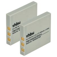 vhbw 2x Akku kompatibel mit Medion MD86027, MD85866 Kamera (500 mAh, 3,6 V, Li-Ion)