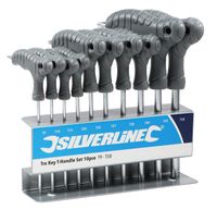 Silverline Trx-Stiftschlüssel mit Quergriffen, 10-tlg. Satz T9–T50
