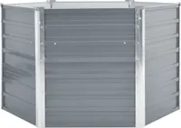 vidaXL Garten-Hochbeet Verzinkter Stahl 129x129x77 cm Grau