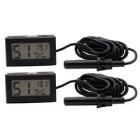 2x Thermometer Hygrometer Digital Luftfeuchtigkeit Fühler Raumtemperatur Mini