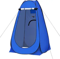 CLIPOP Pop up Duschzelt, Campingzelt, mit Tragetasche für Outdoor, Camping, 120x120x190 cm, Blau
