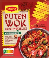 Maggi Food Travel Fix für Puten Wok Geschnetzeltes Asia Pfanne 37g