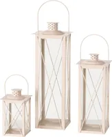 Laterne aus Metall mit Griff, FAROL, 20, 35 und 50 cm, 3er-Set