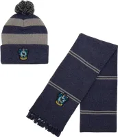Harry Potter - Mütze und Schal Set für Herren/Damen Uni HE1909 (Einheitsgröße) (Blau/Weiß)