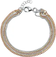 Armband Sterlingsilber tricolor