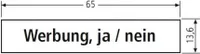 RENZ Namensschildeinlage Werbung Ja / Nein 97-9-87252