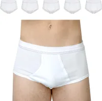 SES Feinripp Unterhosen Herren Weiß 5er Pack S aus 100% Baumwolle / kochfeste Herren Unterhosen mit Eingriff und Weichbund / Unterhosen Männer aus hochwertigem Feinripp