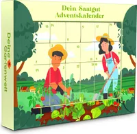 Saatgut Adventskalender Samen Adventskalender mit Gemüse Samen, Kräuter Samen und Blumen Samen – Adventskalender Garten – Garten Adventskalender Samen