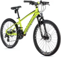 24 Zoll Alu Mountainbike Leader Fox Capitan Boy MTB 8 Gang Disc Neon Gelb