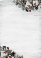 SIGEL DP416 Weihnachts-Motiv-Papier "Scandinavian Christmas" - grün, rot, braun - 90 g/m² - A4 - 100 Blatt