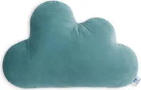 Pepi Kuschelkissen in Wolken Form - Handgenäht Antiallergenes Kissen 55×36 cm - weiches Kinderkissen Dekokissen für Babys Plüschwolke - Nube Emerald