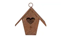 kleines Vogelhaus zum Hängen aus Edelrost - Angels Garden Dekoshop