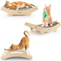 Katzen Kratzbrett Gewebter Sisal Teppich Stoff Doppelseitig Haltbarer Katzen Kratzmatte, Holzstruktur Kitty Kratz Pads Katzenliege