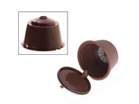 Nachfüllbare Kaffee Kapsel für Dolce Gusto Adapter wiederverwendbar Coffee 98 (Braun)