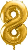 Balon foliowy 8 86cm złoty