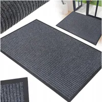 Schmutzfangmatte 90x150 cm für Innen & Außen - Fußmatten Waschbar, Robust, Rutschfest, Saugfähig, Wetterfest - Fußmatte in Grau