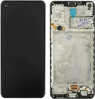 Original LCD Display Touchscreen Bildschirm & Rahmen Schwarz für Samsung Galaxy A21s A217F
