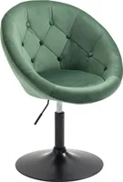 SVITA HAVANNA Sessel Lounge Clubsessel Barhocker Drehsessel Retro Samt Dunkelgrün/Schwarz