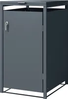 ML-Design box na odpadky 1er pro 1 odpadkový koš, 240 l, 68x80x116,3 cm, antracit, ocel, odolný proti povětrnostním vlivům/zamykatelný