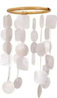Rundes Muschel Windspiel - Weiß, Muschelscheiben, 30*15*15 cm, Windspiele & Klangspiele