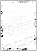 Musik Motiv Briefpapier (MPA-5195, DIN A4, 100 Blatt) Motivpapier Noten Notenpapier Notenschlüssel
