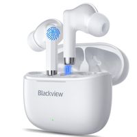Blackview AirBuds 4 Bluetooth 5.3 In Ear Kopfhörer, kabellos Kopfhörer Sport Kopfhörer, Touch Control, Noise Cancelling, IPX7 Wasserdicht, weiß