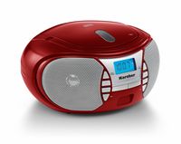 Karcher RR 5025-R tragbares CD Radio (CD-Player, UKW Radio, Batterie/Netzbetrieb, AUX-In) rot