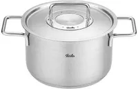 Fissler Pure Collection / Edelstahl-Kochtopf (Ø 20 cm, 3,6L) Töpfe inkl. Metall-Deckel, Innen-Skalierung – Induktion