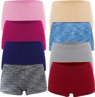 Fabio Farini - 18 Stück Damen Hotpants Unterhosen - Frauen Boxershorts Seamless angenehmes Tragegefühl ohne Nähte, zufällig ausgewählte Farben