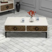 Skye Decor, Samba - Cream, Couchtisch, Nussbaum, 100 % MELAMINBESCHICHTETE SPANPLATTEN, 105 x 60 x 34,6 cm