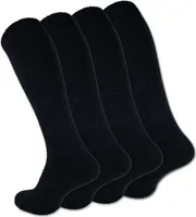 4 Paar Herren THERMO Kniestrümpfe Innenfrottee 22350 - Schwarz 43-46