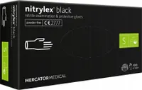 Rękawice nitrylowe czarne Mercator Nitrylex Black rozmiar S 100 szt.