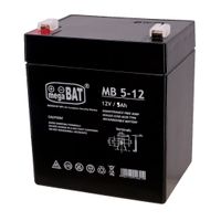 USV-Batterie MPL megaBAT MB 5-12 versiegelte Bleisäure VRLA AGM 12 V 5 Ah schwarz
