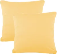 Doppelpack BeBasic Bezug 80x80 cremegelb Mikrofaser Jersey Reißverschluss