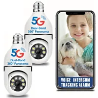 BOYKEEP 2 Stück 360° Überwachungskamera Innen, 2,4GHz / 5GHz WiFi Kamera Indoor für Baby, Bewegungserkennung, Zwei-Wege-Gespräch, akustischer Alarm