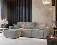 Masseno Ecksofa MADISON mit Schlaffunktion L-Form, Sofa mit Bettkasten, Wohnzimmersofa, Couch, Soffa, Bettsofa, Couchgarnitur- Beige, PAROS 02
