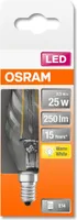 Osram LED Filament Retrofit Classic Kerze gedreht 2,5W = 25W E14 klar 250lm warmweiß 2700K