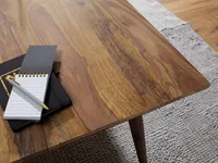 Esstisch natur braun Esszimmertisch Sheesham Küchentisch rustikal Massiv Holz