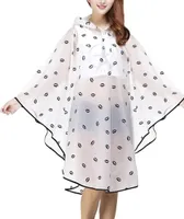 Damen Transparent Regenponcho Regenumhang Motorad Regenmantel Regenjacke aus EVA Wasserdichte Trenchcoat Parka Regenkleidung Raincoat Regencape