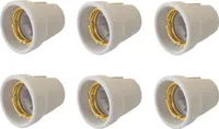 6 x Keramik Lampenfassung Fassung für Glühlampen Halogen LED E27 Sockel 230V