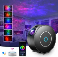 DOPWii LED Sternenhimmel Projektor, WiFi Projektor mit RGB Dimming/Stimmenkontrolle/3D Galaxy, Schwarz