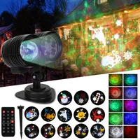 Weihnachten Projektor, Weihnachtsbeleuchtung Außen mit 18 Mustern und  Wasserwellen Effekt, IP65 Wasserdicht LED Projektionslampe mit  Fernbedienung für