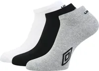 Umbro - Sneaker-Socken für Herren/Damen Unisex (3er-Pack) UO1987 (39,5 EU - 45,5 EU) (Weiß/Schwarz/Grau)
