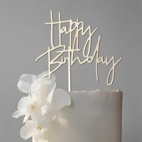 Holz Happy Birthday Tortenstecker Geburtstagstorte Kuchendeko Kinder Erwachsene