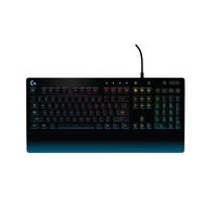Logitech G213 Prodigy Gaming-Tastatur, RGB-Beleuchtung, Programmierbare G-Tasten, Multi-Media Bedienelemente, Integrierte Handballenauflage, Spritzwassergeschützt