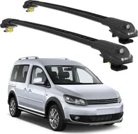 TURTLE STREŠNÝ NOSIČ AIR-1 VOLKSWAGEN CADDY CROSS SPORT 2003 - 2019 , Čierna