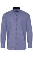 Eterna - Modern Fit - Bügellfreies Herren Langarm Hemd mit Button Down-Kragen, (3720 X14U), Größe:44, Farbe:Blau (17)
