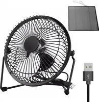 Bodenventilator, USB Ventilator, Windmaschine, Solar Lüfter, Solarpanel Betriebener Lüfter 5W