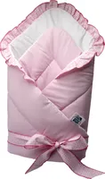 Clevere Kids Einschlagdecke | Taufkissen | Steckkissen | 78x78 cm | mit dekorativer Schlaufe | hergestellt in der EU | rosa-karo