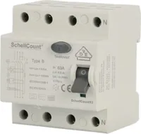 VDE FI-Schutzschalter Typ B 63A 30mA 4-polig VDE  Allstromsensitiv Fehlerstromschutzschalter Wallbox  RCD